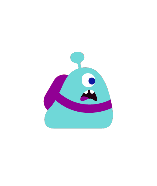 Miss Blobby Blue looking disappointed