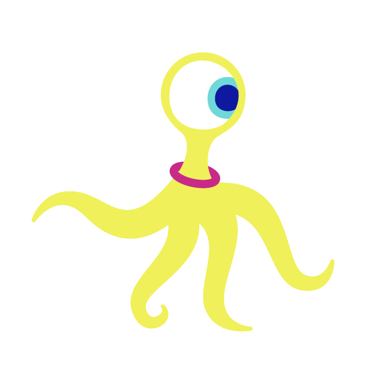 Miss Octopus looking to side